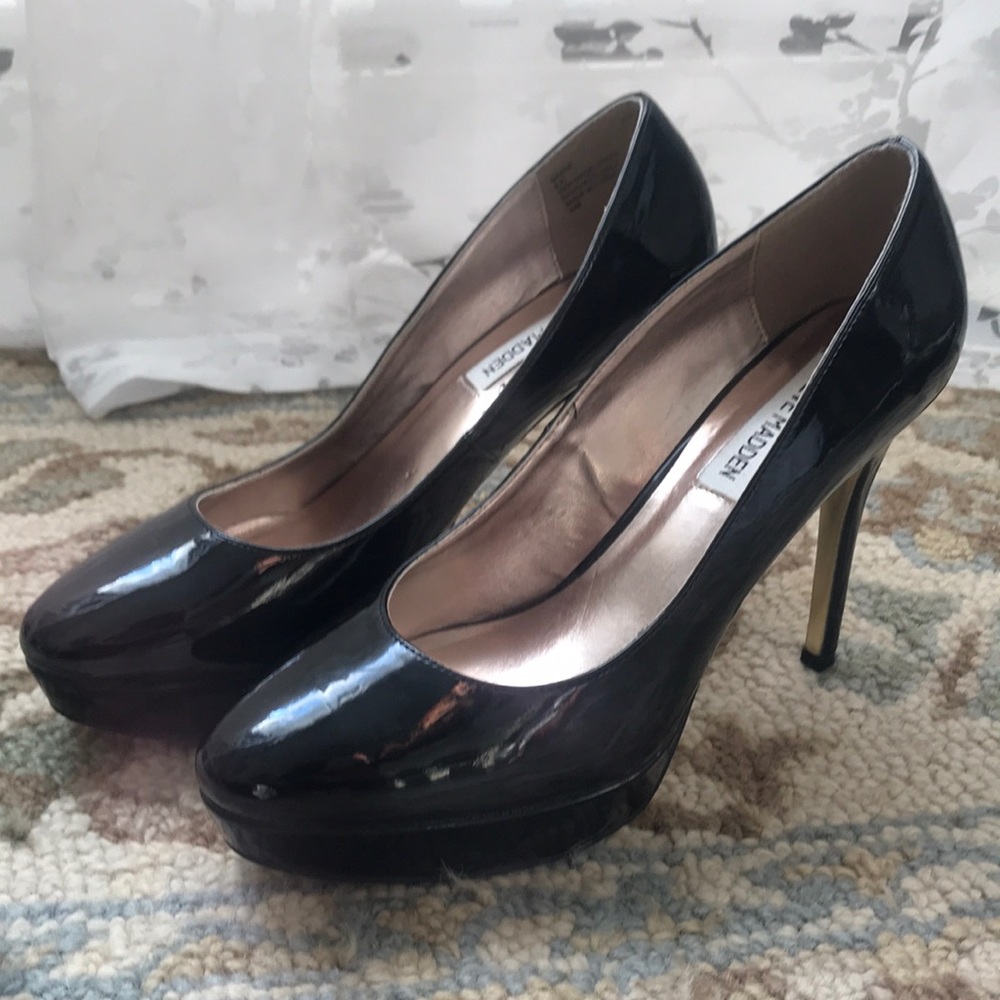 Steve Madden Black Patent Leather Heels